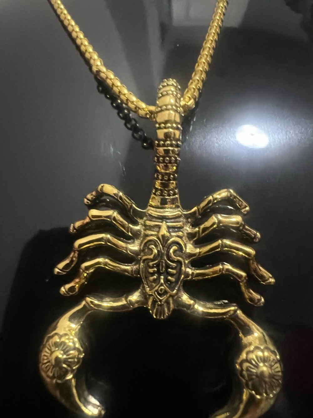 Gold Scorpion Pendant Necklace